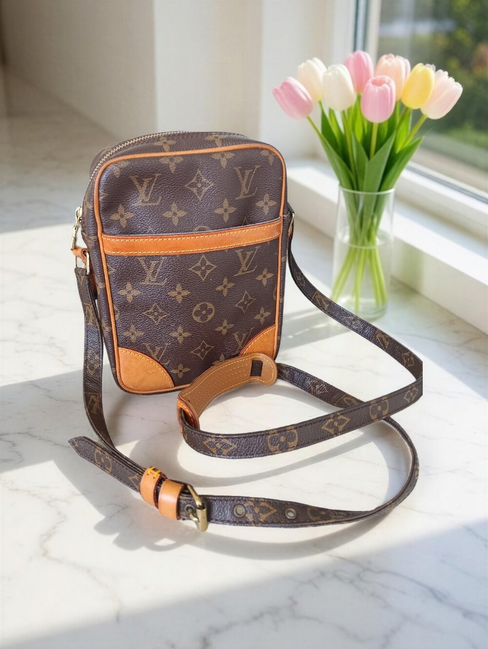 Louis Vuitton Danube Monogram Crossbody Vintage 2000 ✨ EUC - Picture 7 of 16
